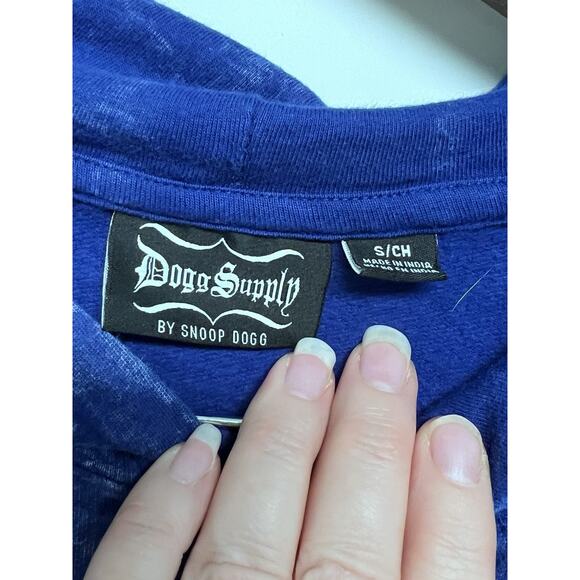 NWT Dogg Supply by Snoop Dogg Mens Tie Dye Hoodie Sweatshirt Small Royal Blue - Picture 5 of 16